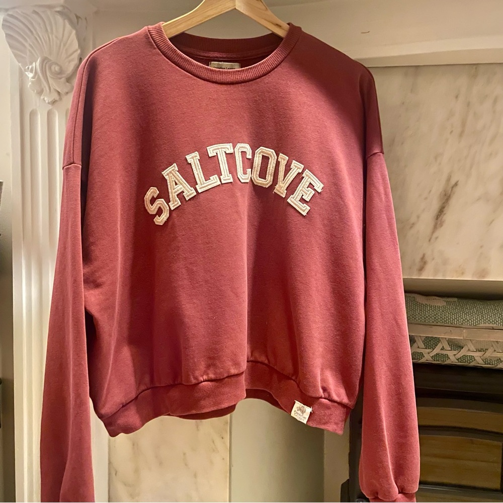 Pull&Bear Maroon Crew Neck Sweater